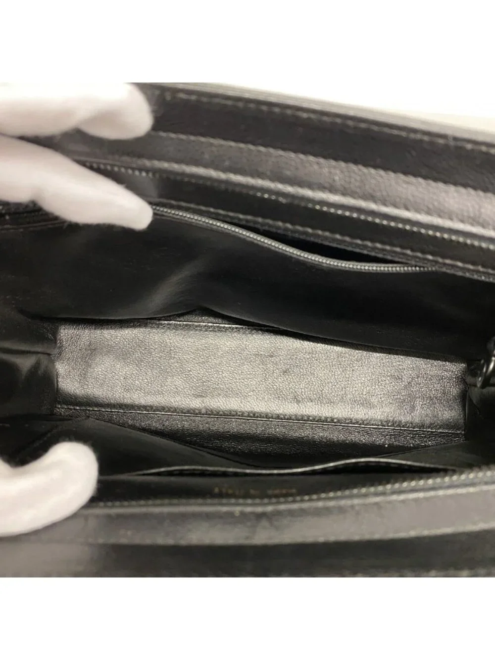 Chanel Handbag Caviar Leather Black Cles Dies